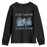 Funny Bigfoot Sasquatch Youth Sweatshirt A Guy Like Me Is Hard To Find Forest Silhouette - Wonder Print Shop