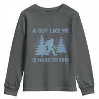 Funny Bigfoot Sasquatch Youth Sweatshirt A Guy Like Me Is Hard To Find Forest Silhouette - Wonder Print Shop