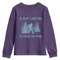 Funny Bigfoot Sasquatch Youth Sweatshirt A Guy Like Me Is Hard To Find Forest Silhouette - Wonder Print Shop
