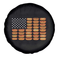 Funny Hot Dog American Flag Spare Tire Cover Patriotic USA 4th of July Summer BBQ Party - Wonder Print Shop