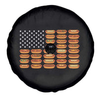 Funny Hot Dog American Flag Spare Tire Cover Patriotic USA 4th of July Summer BBQ Party - Wonder Print Shop