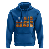 Funny Hot Dog American Flag Hoodie Patriotic USA 4th of July Summer BBQ Party - Wonder Print Shop