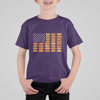 Funny Hot Dog American Flag T Shirt For Kid Patriotic USA 4th of July Summer BBQ Party - Wonder Print Shop