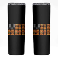 Funny Hot Dog American Flag Skinny Tumbler Patriotic USA 4th of July Summer BBQ Party - Wonder Print Shop
