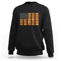 Funny Hot Dog American Flag Sweatshirt Patriotic USA 4th of July Summer BBQ Party - Wonder Print Shop