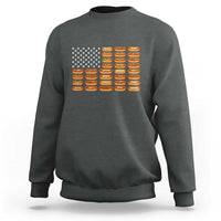 Funny Hot Dog American Flag Sweatshirt Patriotic USA 4th of July Summer BBQ Party - Wonder Print Shop