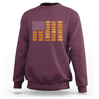 Funny Hot Dog American Flag Sweatshirt Patriotic USA 4th of July Summer BBQ Party - Wonder Print Shop