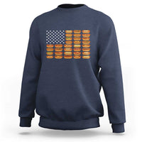Funny Hot Dog American Flag Sweatshirt Patriotic USA 4th of July Summer BBQ Party - Wonder Print Shop