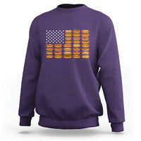 Funny Hot Dog American Flag Sweatshirt Patriotic USA 4th of July Summer BBQ Party - Wonder Print Shop