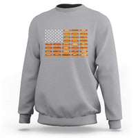 Funny Hot Dog American Flag Sweatshirt Patriotic USA 4th of July Summer BBQ Party - Wonder Print Shop