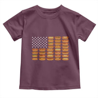 Funny Hot Dog American Flag Toddler T Shirt Patriotic USA 4th of July Summer BBQ Party - Wonder Print Shop