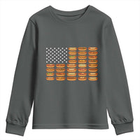 Funny Hot Dog American Flag Youth Sweatshirt Patriotic USA 4th of July Summer BBQ Party - Wonder Print Shop