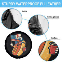 Cool Patriotic Hot Dog Spare Tire Cover Funny 4th of July Cookout 4th of July American Flag - Wonder Print Shop