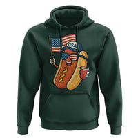 Cool Patriotic Hot Dog Hoodie Funny 4th of July Cookout 4th of July American Flag - Wonder Print Shop