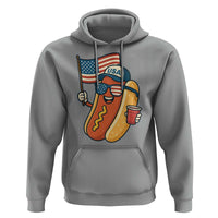 Cool Patriotic Hot Dog Hoodie Funny 4th of July Cookout 4th of July American Flag - Wonder Print Shop
