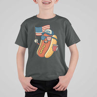 Cool Patriotic Hot Dog T Shirt For Kid Funny 4th of July Cookout 4th of July American Flag - Wonder Print Shop