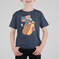 Cool Patriotic Hot Dog T Shirt For Kid Funny 4th of July Cookout 4th of July American Flag - Wonder Print Shop