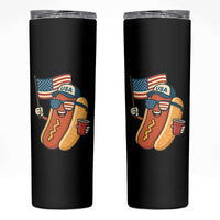 Cool Patriotic Hot Dog Skinny Tumbler Funny 4th of July Cookout 4th of July American Flag - Wonder Print Shop