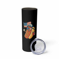 Cool Patriotic Hot Dog Skinny Tumbler Funny 4th of July Cookout 4th of July American Flag - Wonder Print Shop
