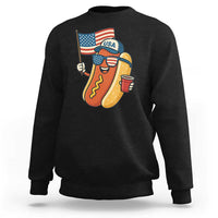 Cool Patriotic Hot Dog Sweatshirt Funny 4th of July Cookout 4th of July American Flag - Wonder Print Shop