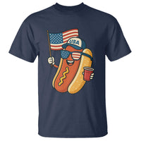 Cool Patriotic Hot Dog T Shirt Funny 4th of July Cookout 4th of July American Flag - Wonder Print Shop