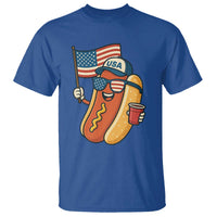 Cool Patriotic Hot Dog T Shirt Funny 4th of July Cookout 4th of July American Flag - Wonder Print Shop
