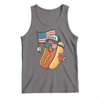 Cool Patriotic Hot Dog Tank Top Funny 4th of July Cookout 4th of July American Flag - Wonder Print Shop