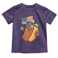 Cool Patriotic Hot Dog Toddler T Shirt Funny 4th of July Cookout 4th of July American Flag - Wonder Print Shop