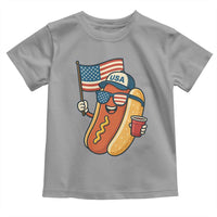 Cool Patriotic Hot Dog Toddler T Shirt Funny 4th of July Cookout 4th of July American Flag - Wonder Print Shop