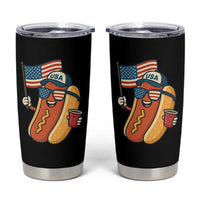 Cool Patriotic Hot Dog Tumbler Cup Funny 4th of July Cookout 4th of July American Flag - Wonder Print Shop