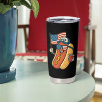 Cool Patriotic Hot Dog Tumbler Cup Funny 4th of July Cookout 4th of July American Flag - Wonder Print Shop
