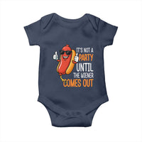 It's Not A Party Until The Wiener Comes Out Baby Onesie Funny Hot Dog Joke BBQ 4th of July Cookout - Wonder Print Shop