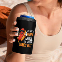 It's Not A Party Until The Wiener Comes Out 4 in 1 Can Cooler Tumbler Funny Hot Dog Joke BBQ 4th of July Cookout - Wonder Print Shop