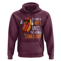 It's Not A Party Until The Wiener Comes Out Hoodie Funny Hot Dog Joke BBQ 4th of July Cookout - Wonder Print Shop