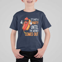 It's Not A Party Until The Wiener Comes Out T Shirt For Kid Funny Hot Dog Joke BBQ 4th of July Cookout - Wonder Print Shop