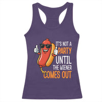 It's Not A Party Until The Wiener Comes Out Racerback Tank Top Funny Hot Dog Joke BBQ 4th of July Cookout - Wonder Print Shop