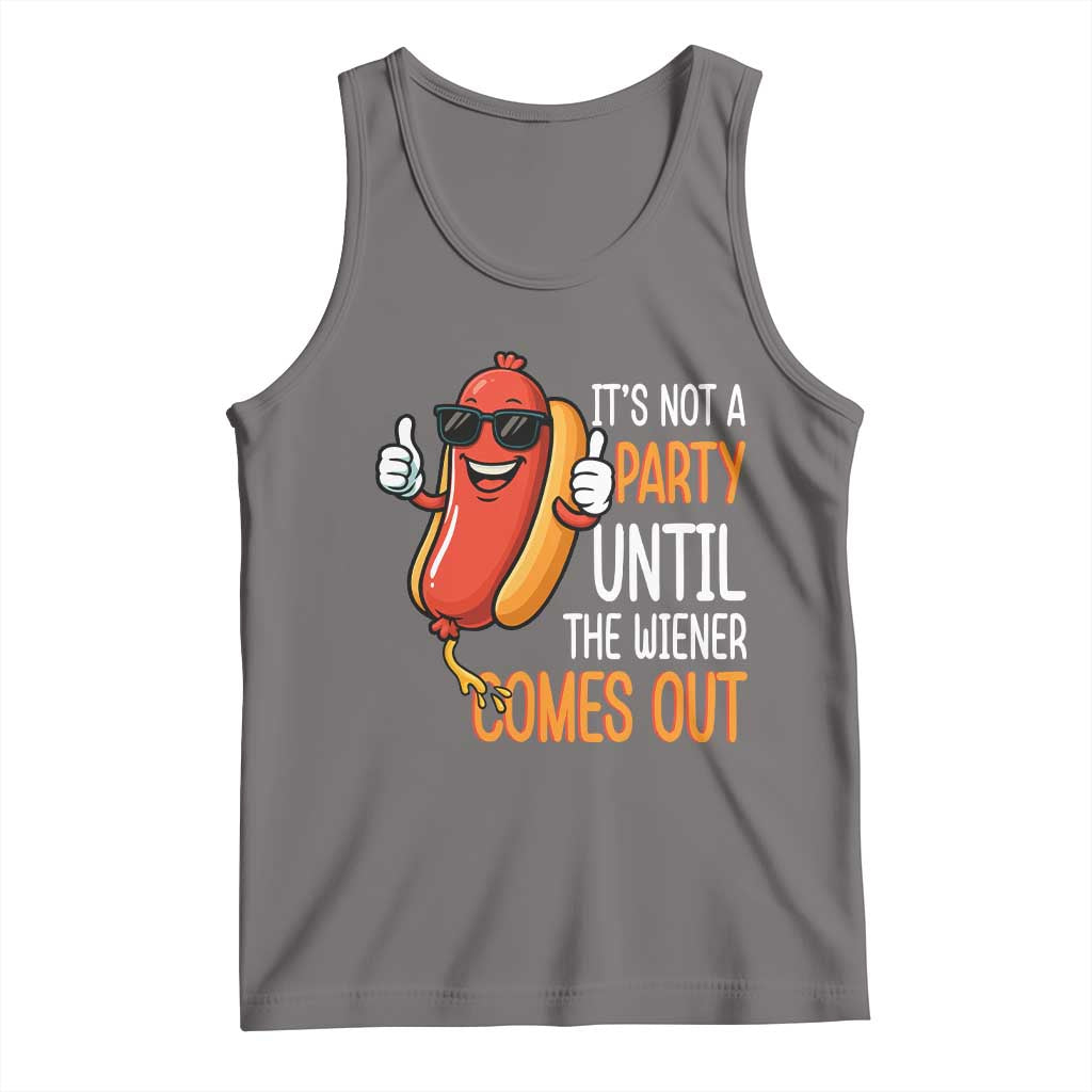 It's Not A Party Until The Wiener Comes Out Tank Top Funny Hot Dog Joke BBQ 4th of July Cookout - Wonder Print Shop