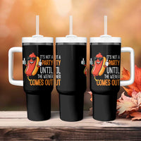 It's Not A Party Until The Wiener Comes Out Tumbler With Handle Funny Hot Dog Joke BBQ 4th of July Cookout - Wonder Print Shop