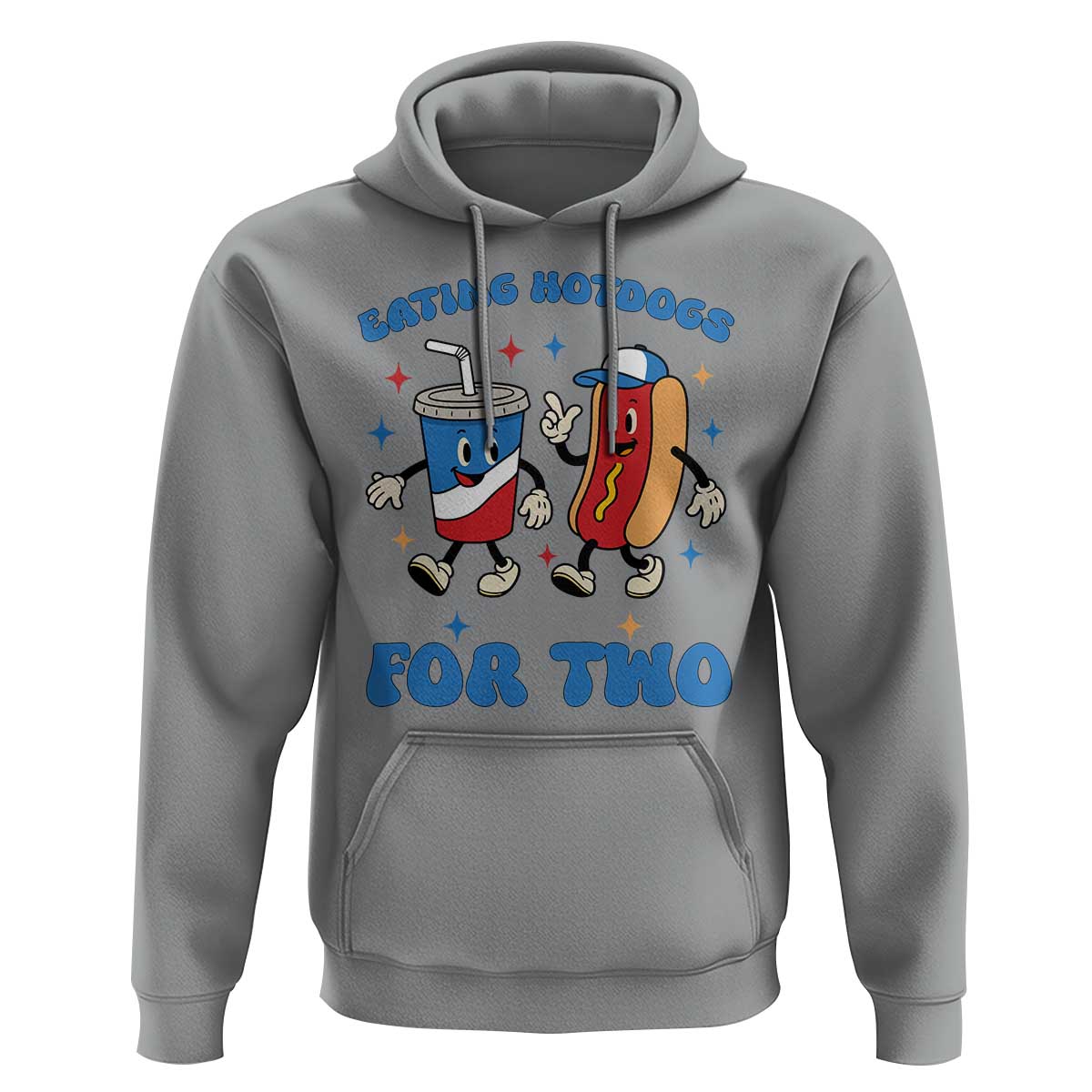 Eating Hotdogs for Two Hoodie Cute Pregnancy Announcement Patriotic 4th Of July