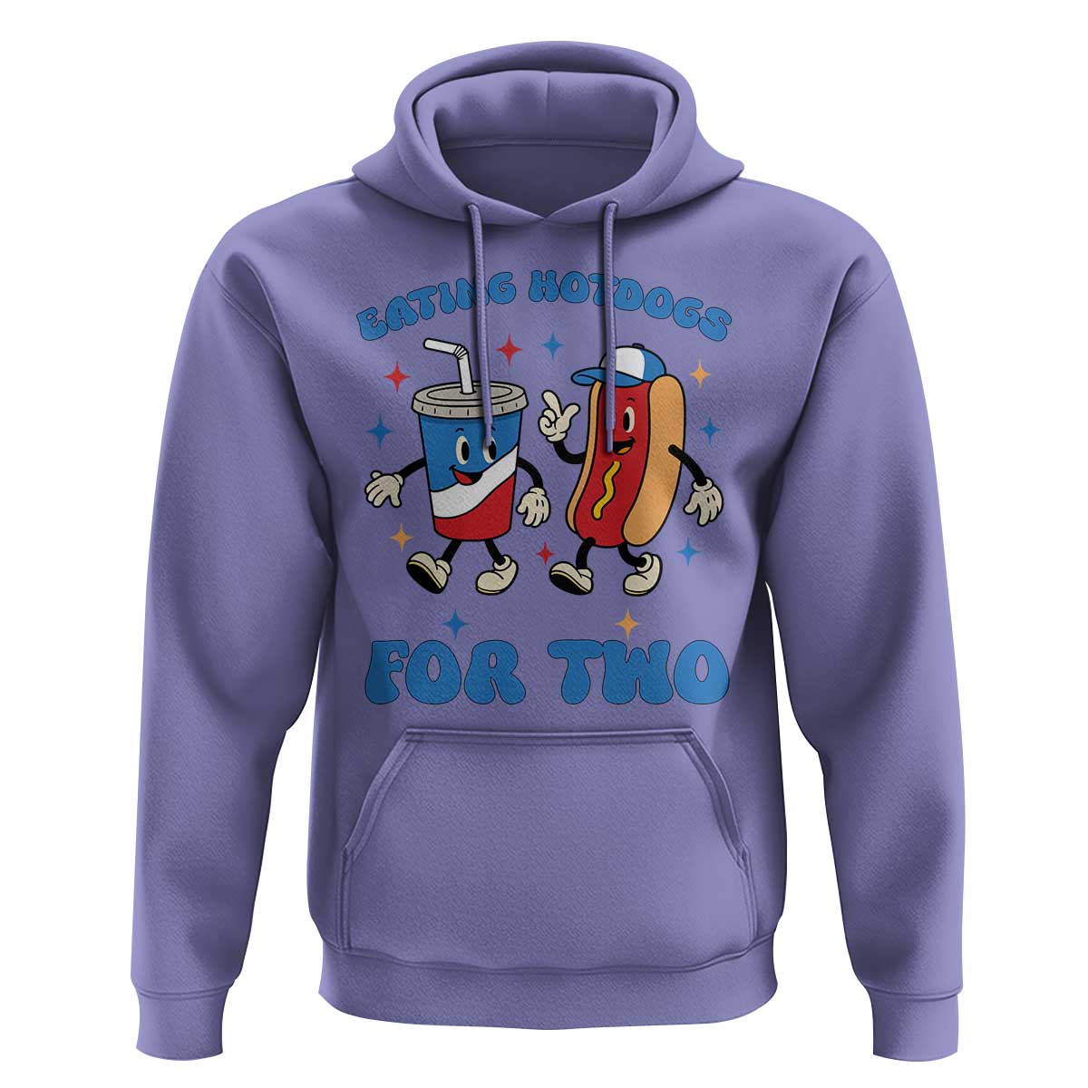 Eating Hotdogs for Two Hoodie Cute Pregnancy Announcement Patriotic 4th Of July