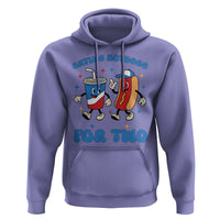 Eating Hotdogs for Two Hoodie Cute Pregnancy Announcement Patriotic 4th Of July