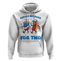 Eating Hotdogs for Two Hoodie Cute Pregnancy Announcement Patriotic 4th Of July