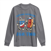 Eating Hotdogs for Two Long Sleeve Shirt Cute Pregnancy Announcement Patriotic 4th Of July