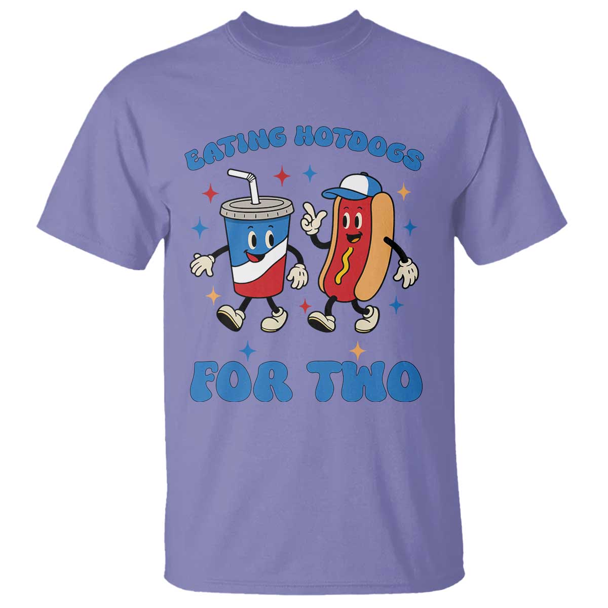 Eating Hotdogs for Two T Shirt Cute Pregnancy Announcement Patriotic 4th Of July