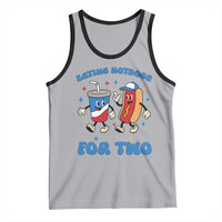 Eating Hotdogs for Two Tank Top Cute Pregnancy Announcement Patriotic 4th Of July