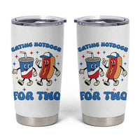 Eating Hotdogs for Two Tumbler Cup Cute Pregnancy Announcement Patriotic 4th Of July