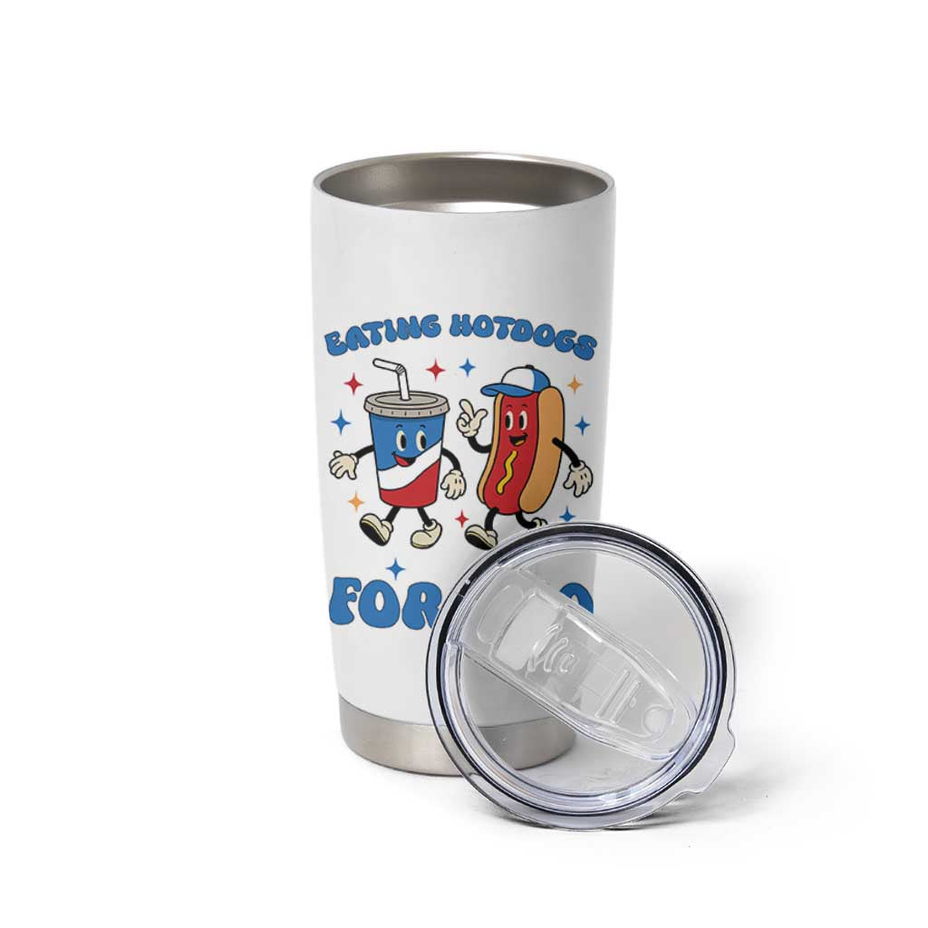 Eating Hotdogs for Two Tumbler Cup Cute Pregnancy Announcement Patriotic 4th Of July