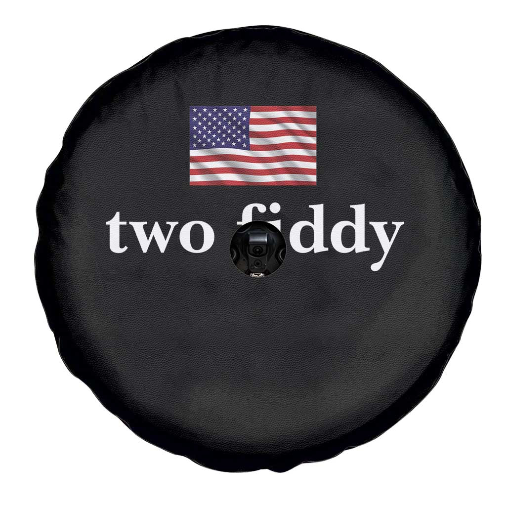 Two Fiddy America 250th Anniversary Minimalist Spare Tire Cover Funny US American Flag Slang 1776 to 2026 Semiquincentennial
