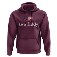 Two Fiddy America 250th Anniversary Minimalist Hoodie Funny US American Flag Slang 1776 to 2026 Semiquincentennial