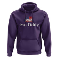 Two Fiddy America 250th Anniversary Minimalist Hoodie Funny US American Flag Slang 1776 to 2026 Semiquincentennial
